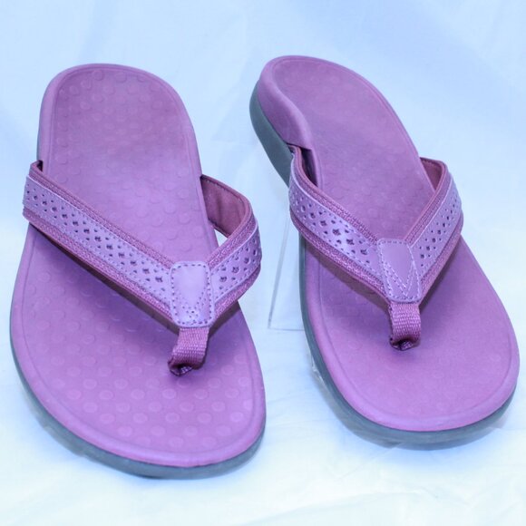 Vionic Size 9 Mauve Purple SALLY Comfort Arch Support Flip Flop Thong Sandals - Picture 1 of 8